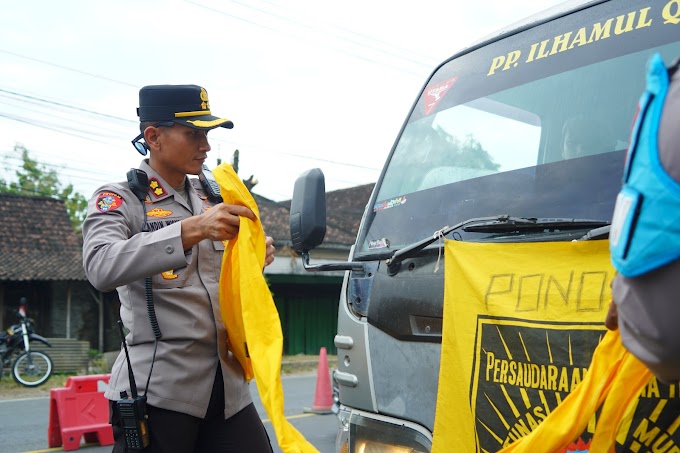 Berjalan Aman Dan Kondusif, Polres Ponorogo Kawal Ketat 2.400 Warga PSHWTM Gelar Kegiatan Suran Agung Pusat Madiun