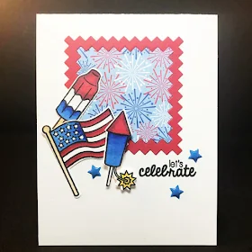 Sunny Studio Stamps: Stars & Stripes Fourth of July card by Claire Broadwater