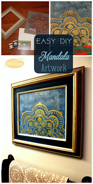 easy diy mandala artwork boho chic painting canvas bohemian eclectic decor