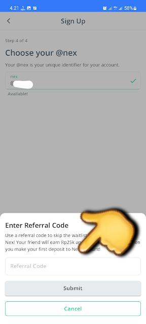 Kode Referral Nex - Tabung, Kirim, Tumbuh (Dapat Bonus)