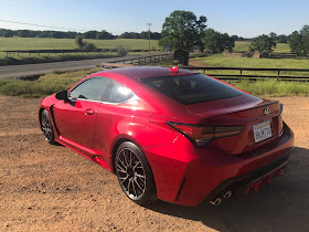 Rear 3/4 view of 2020 Lexus RC-F