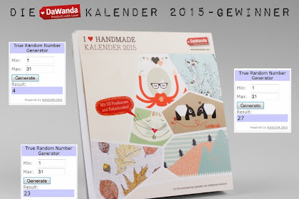 Die Gewinner der *I ♥ HANDMADE-Kalender* sind...