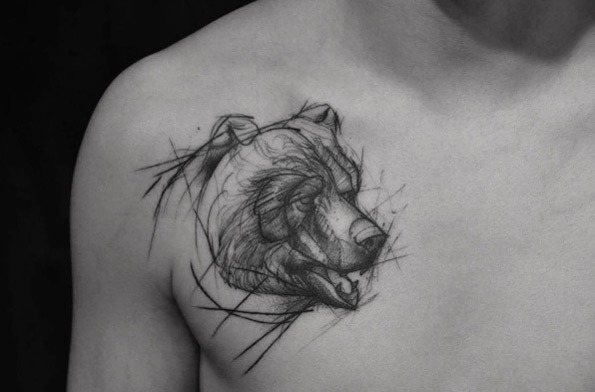 este_esboço_estilo_urso