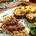 Pecan Crusted Turkey Cutlets with Bacon-Maple Onion Marmalade 