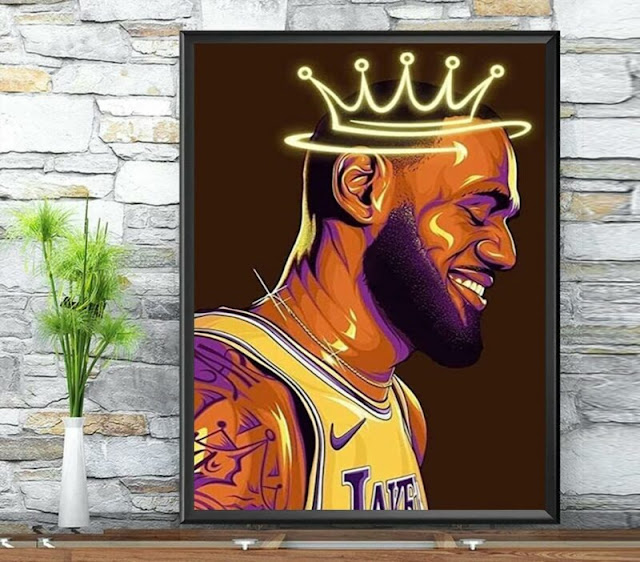 NBA Lebron James Poster Los Angeles Lakers