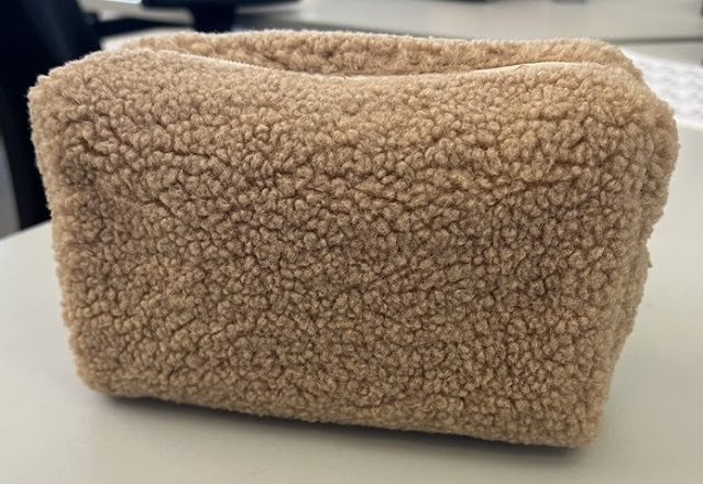 brown sheep fur bag