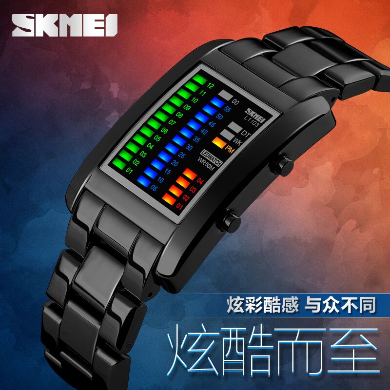 jam LED skmei