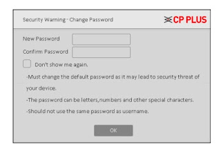 Change password DVR CP Plus