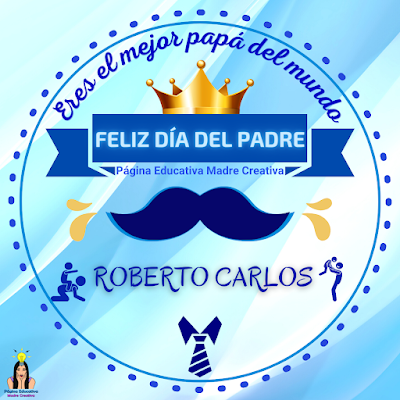 Solapín Nombre Roberto Carlos para redes sociales por Día del Padre