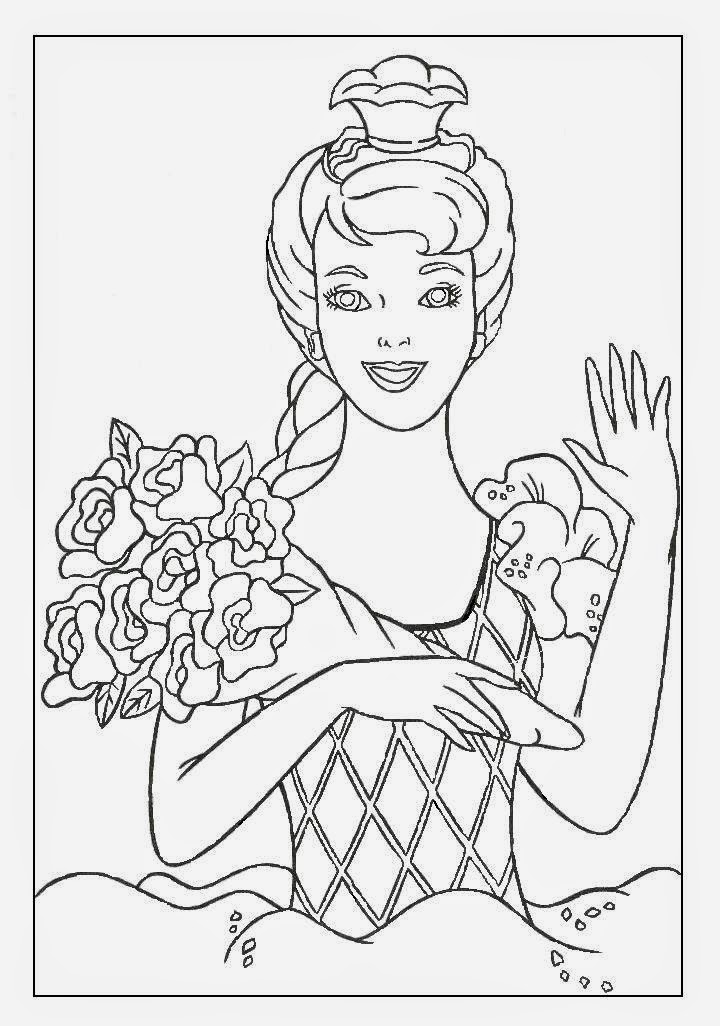 Download Coloring Pages: Barbie Free Printable Coloring Pages