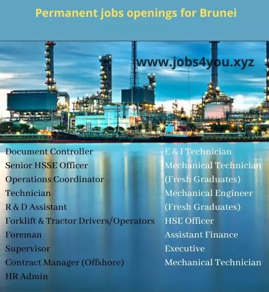 Permanent jobs openings for Brunei