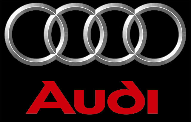 audi logo black background