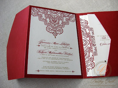 Jeannine and Fal's Hindu Christian Wedding Invitation