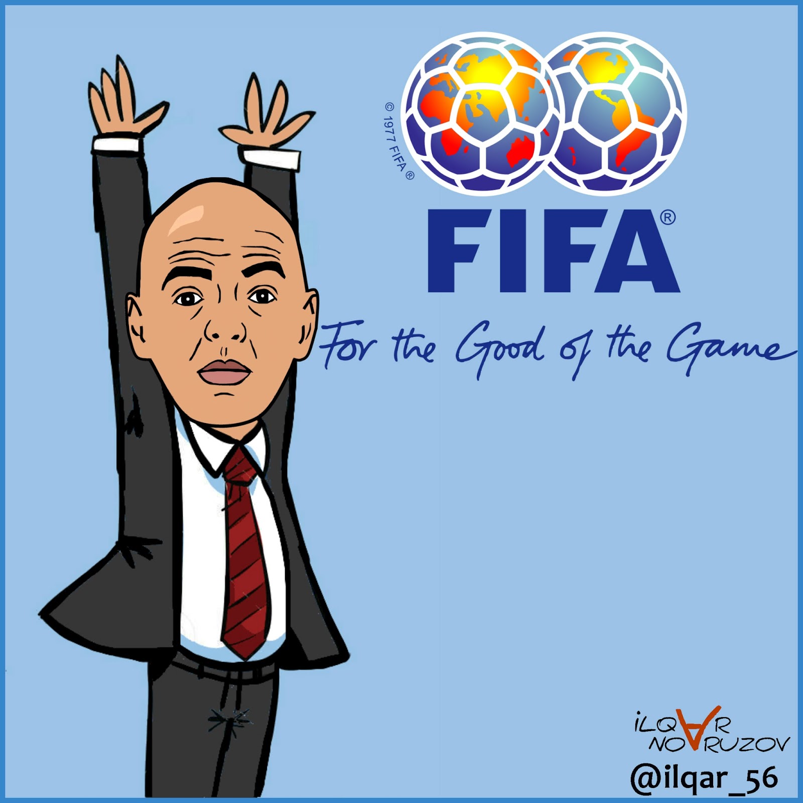 Ilqar Novruzov Cartoon: FIFA President Gianni Infantino Cartoon