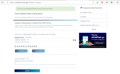 Check Aadhaar Bank Linking Status