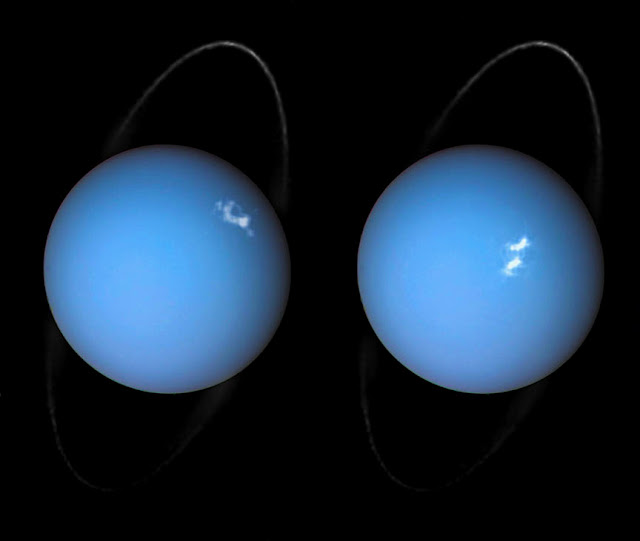 auroras polares em Urano - 2017