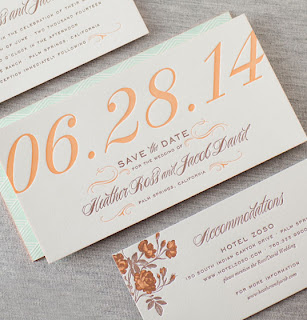 Letterpress wedding invitations