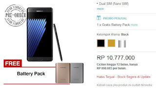 pre order galaxy note 7 indonesia