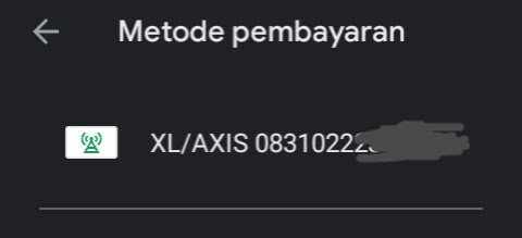 Pembayaran Google Play dengan pulsa tanpa kartu kredit