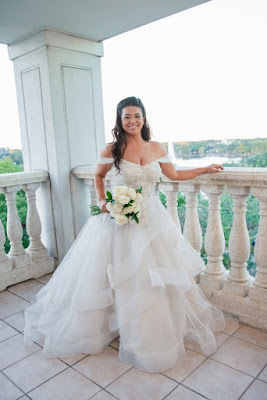 bride in big wedding dress