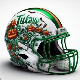 Tulane Green Wave Halloween Concept Helmets