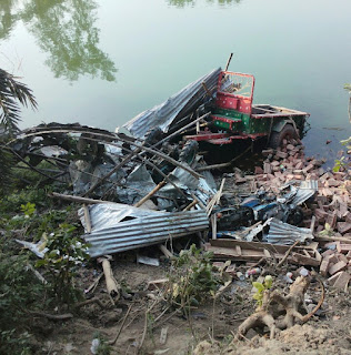 সদরপুকুরে মর্মান্তিক দুর্ঘটনা আহত ১ জন