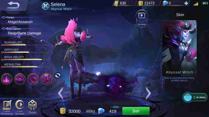 √ Guide Selena Mobile Legend, Build, Skill, Ability, Set Emblem Yang