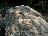 La creu que cristianitza el dolmen de Puig Rodó