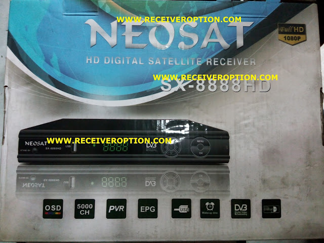 NEOSAT SX-8888 HD RECEIVER BISS KEY OPTION