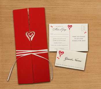 Bold Red Wedding Invitations