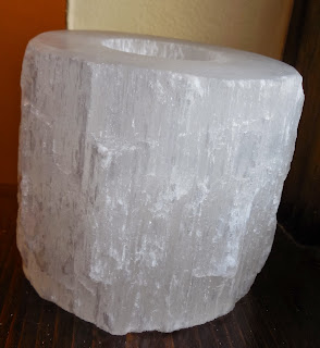 Selenite candle