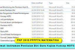 Format Instrumen Penilaian Diri Guru Kajian Konsep HOTS