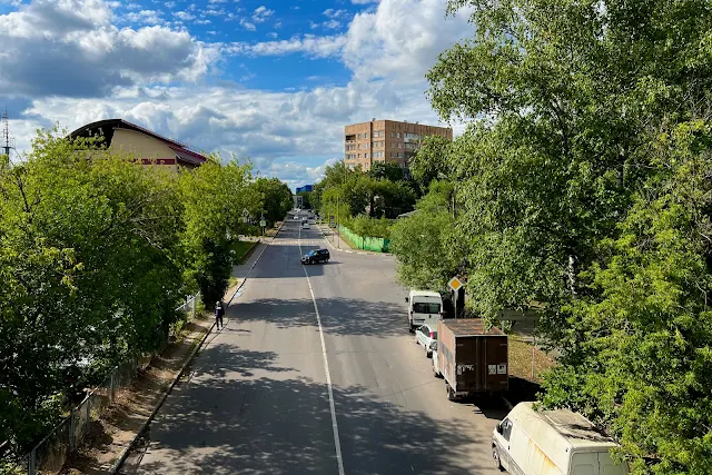 Химки, вид с моста Победы, улица Гоголя