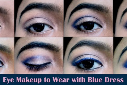 makeup for light blue dress