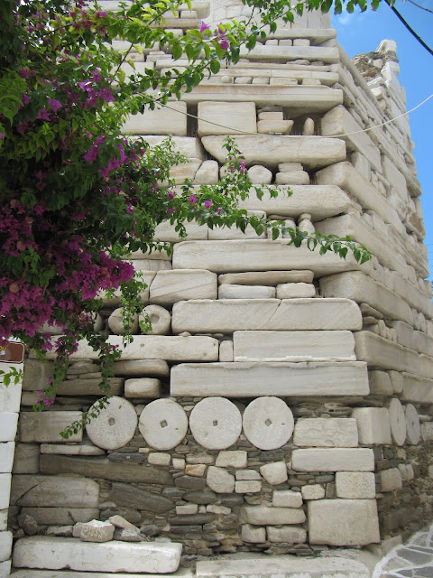 Frankish castle on Paros built with Classical & Archaic-Era Marbles