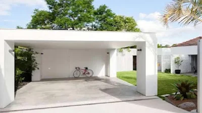 Desain Carport Dak Beton Model Minimalis