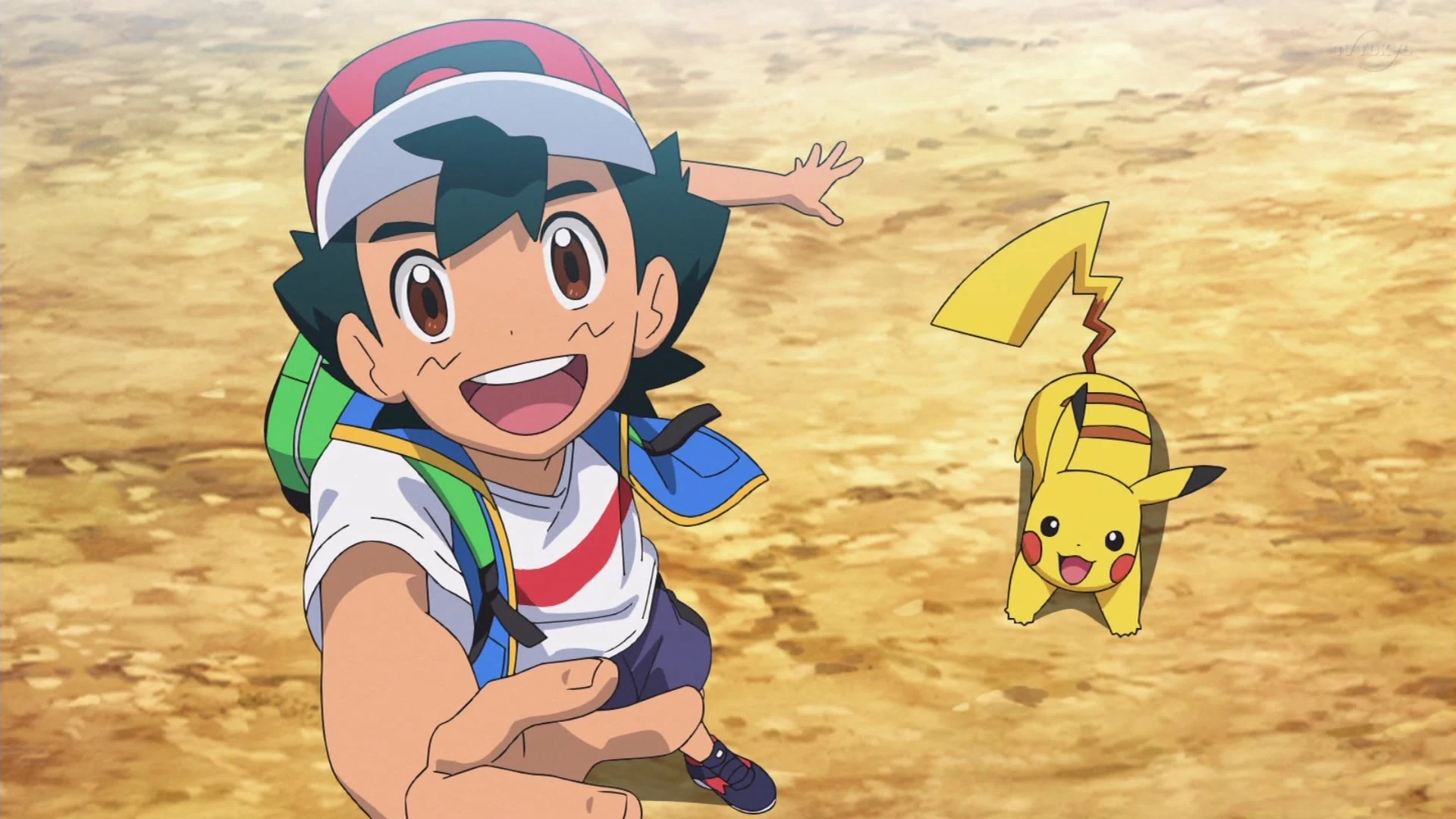 Ash y Pikachu se despiden de Pokemon