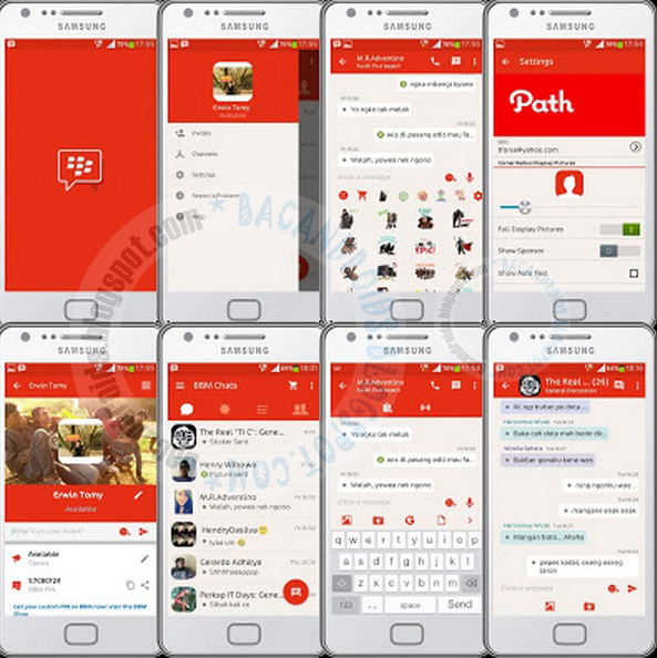 download BBM Mod Pathrick Tema Seperti Aplikasi Path 