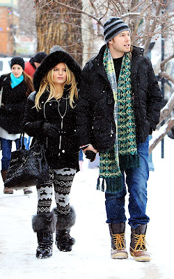 Jessica Simpson and new fiance Eric Johnson strolling the streets of Aspen, Colorado