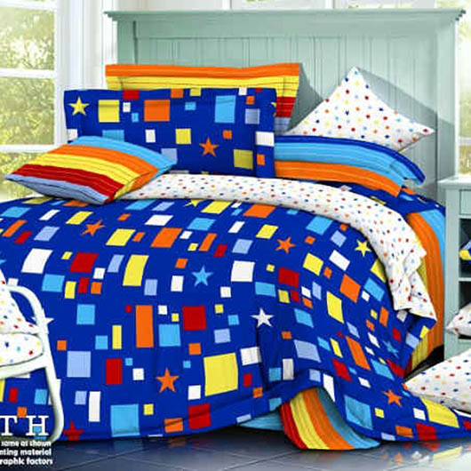 Sprei Cantik Jepang Motif Minimalis Biru