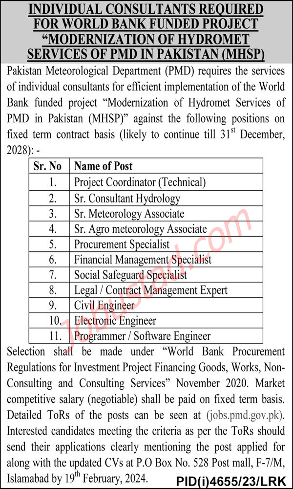 Pakistan Metrologist Department Jobs 2024