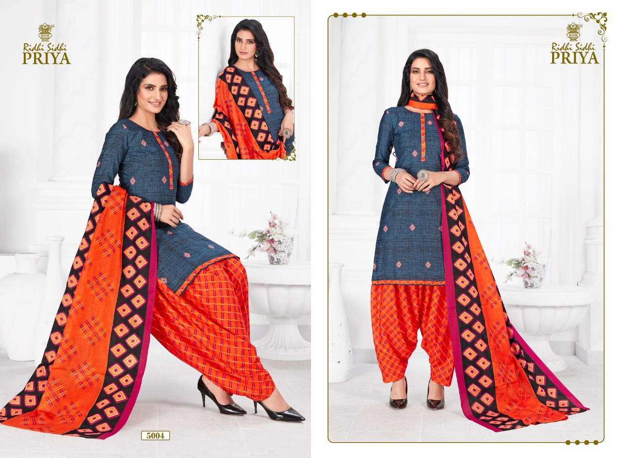 Priya Vol 5 Ridhi Sidhi Readymade Cotton Patiyala Suits