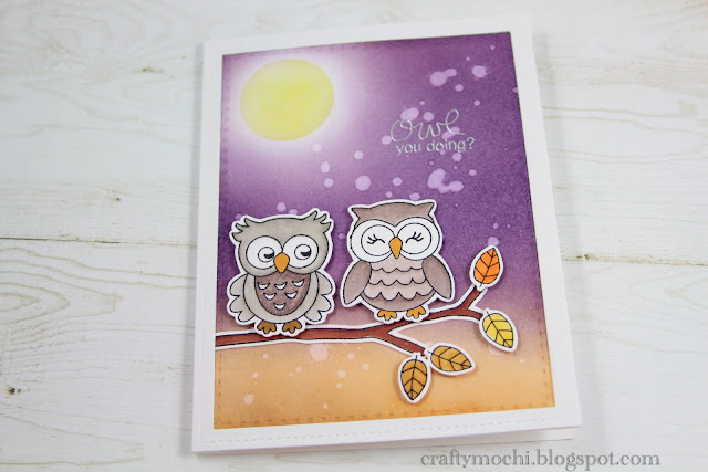 Owl Card by November Guest Designer Gladys Marcelino | What a Hoot Stamp set by Newton's Nook Designs #newtonsnook