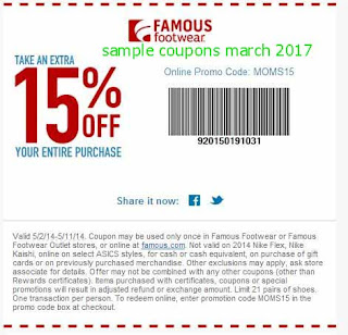 Famous Footwear coupons march 2017