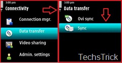 Sync option in s60v5