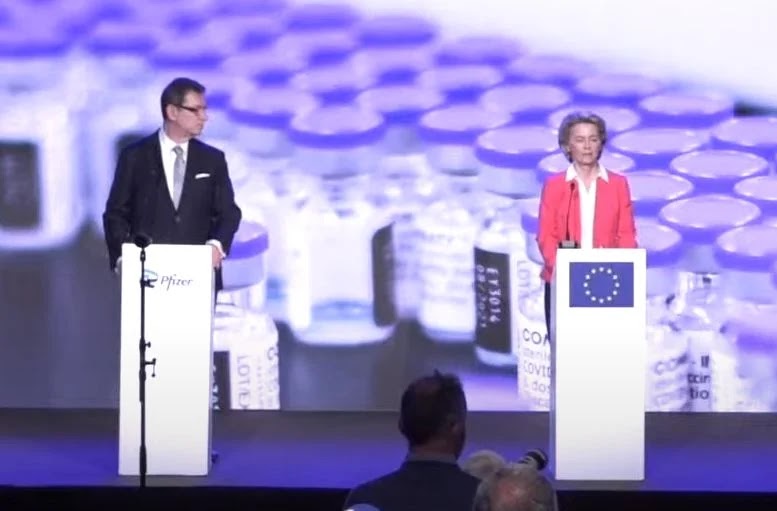 REVEALED: Pfizer CEO Met with EU President Ursula von der Leyen Before Multi-Billion-Euro Deal Struck on Vaccines