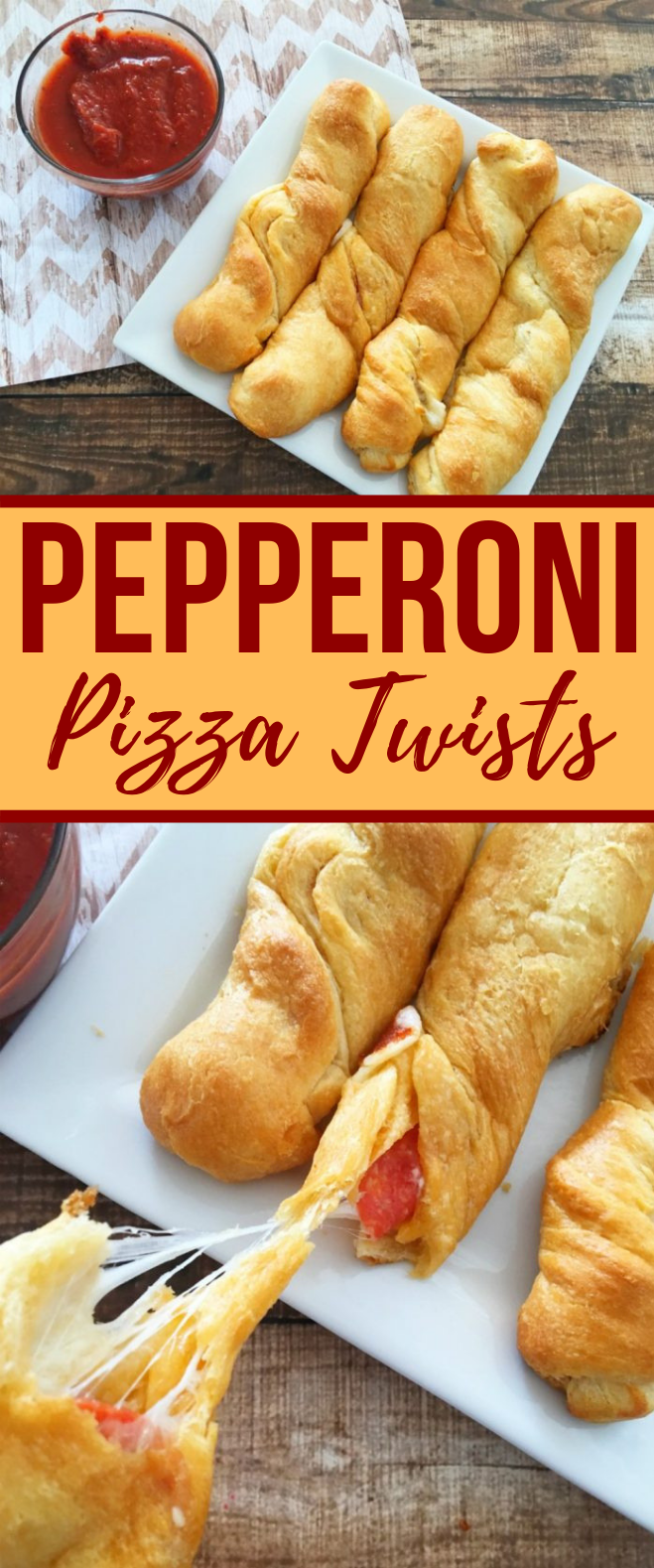 HOMEMADE PEPPERONI PIZZA TWISTS MADE WITH CRESCENTS #dinnerideas #kidsdinner