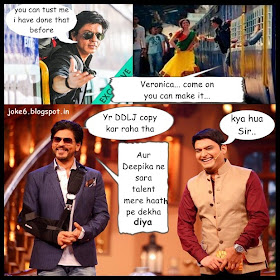 Chennai Express Deepika hurt SRK hand - Funny joke