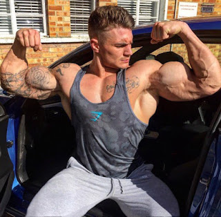  tattooed muscular athletic young big beefy athletes Muscular Male 