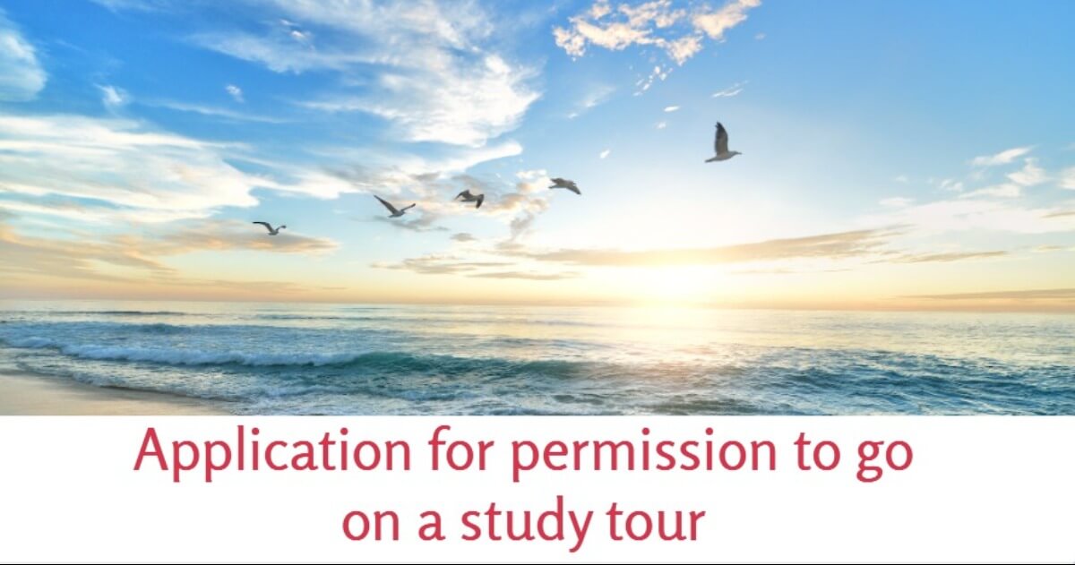 Application for permission to go on a study tour